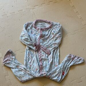 Magnetic Me Floral Pajama Set with Pink and Gray Accents